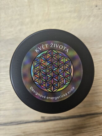 ENERGETICKÁ SVÍCE "KVĚT ŽIVOTA" ze sójového vosku 120 ml