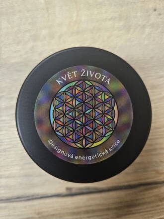 ENERGETICKÁ SVÍCE "KVĚT ŽIVOTA" ze sójového vosku 120 ml